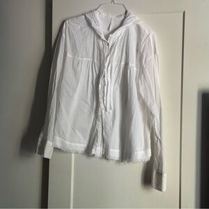 Free People White Button Down Shirt